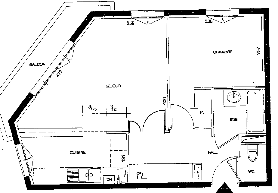 Plan de l'appartement