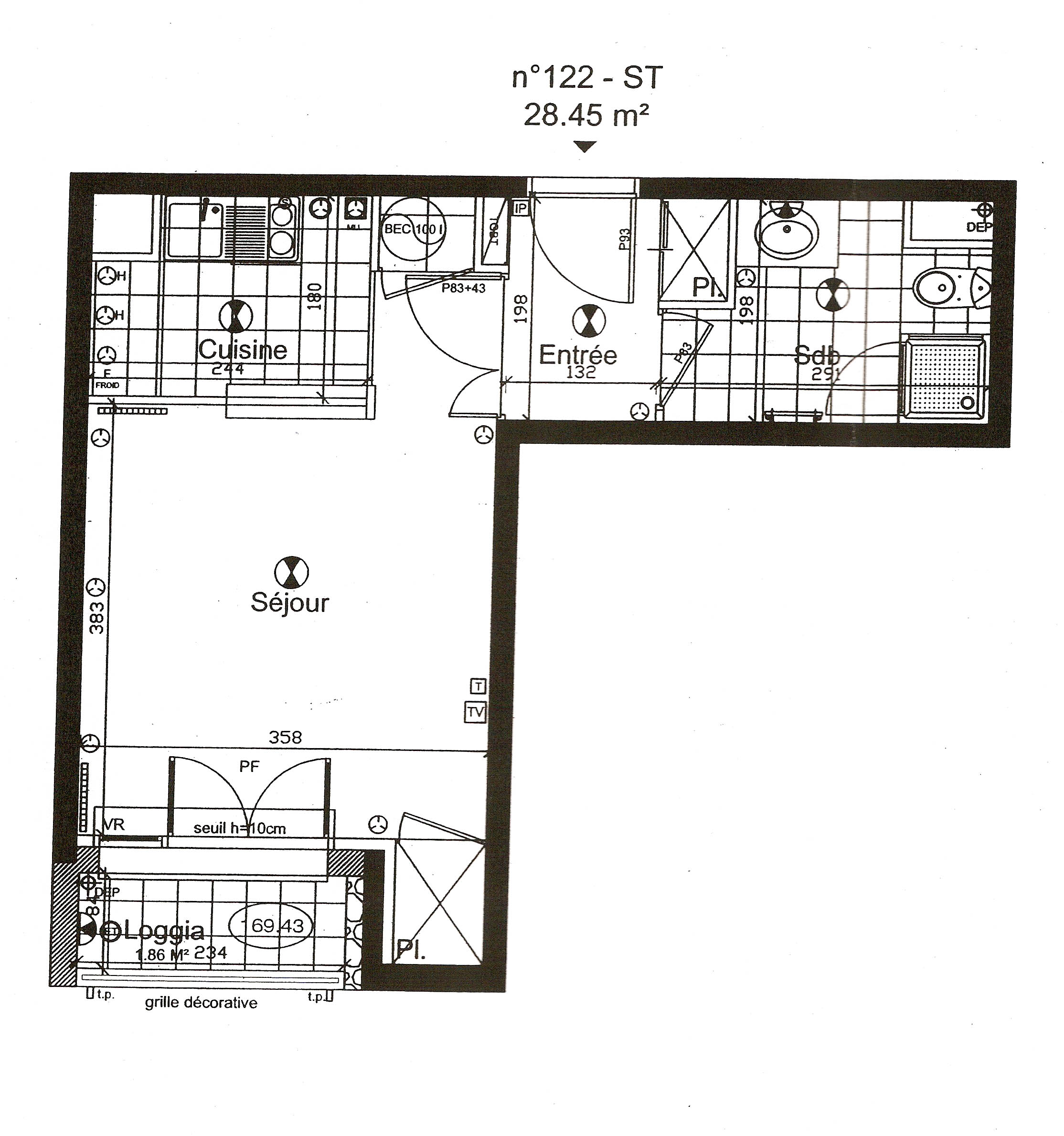 Plan de l'appartement